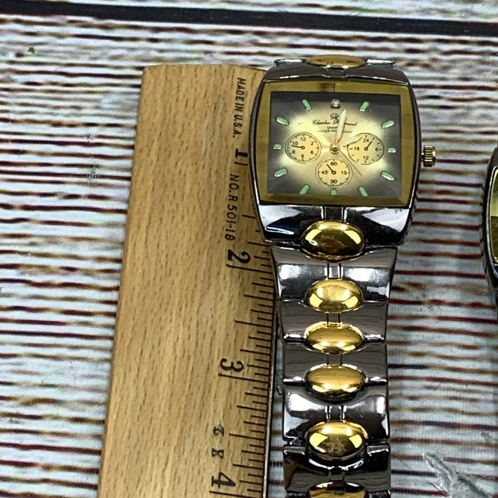Charles Raymond His & Hers Matching Watch‎ Set Stainless Steel Japan Movement